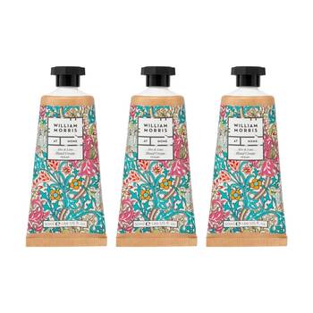 3PK Heathcote & Ivory William Morris Aloe Lime Cream Golden Lily Light 50ml