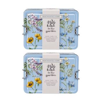 2x 2pc Heathcote & Ivory In The Garden Hand Care Cream Wash 100ml 50ml