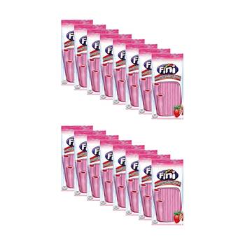 16PK Fini Pink Strawberry Smooth Pencil Sweet Confectionary Candy 100g