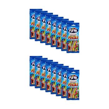 16PK Fini Rainbow Sour Pencil 100g Fruit Flavour Lollies/Gummies