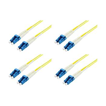 4PK Comsol LC-LC Single-Mode Duplex Fibre Patch Cable LSZH 9/125 OS2 1M