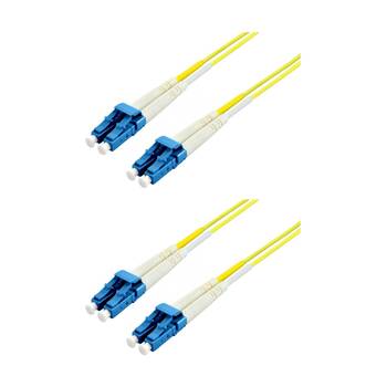 2PK Comsol LC-LC Single-Mode Duplex Fibre Patch Cable LSZH 9/125 OS2 10M