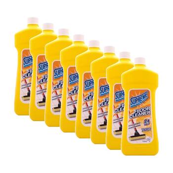 8PK Supreme 2-in-1 All Hard Floor Cleaner & Disinfectant Liquid 1L