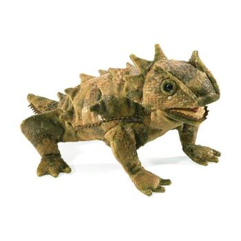 Folkmanis Horned Lizard Puppet Soft Plush Interactive Toy 3 Years Plus