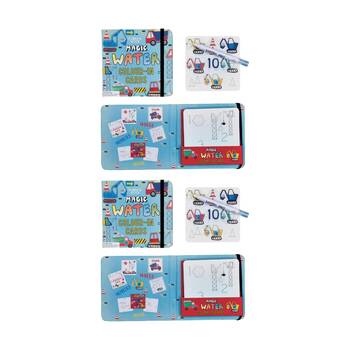 2PK Floss & Rock Magic Water Colouring In Book Construction Theme Kids 3y+