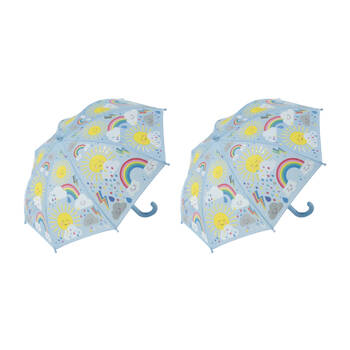 2PK Floss & Rock Colour Changing Umbrella Sun Clouds Kids 60x70cm 3y+