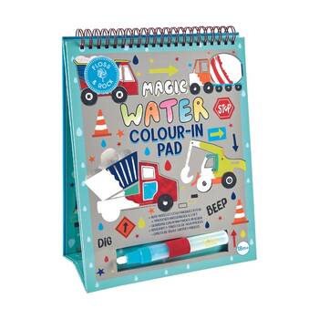 Floss & Rock Magic Water Colouring Flipbook Construction Theme 26x20cm 18m+