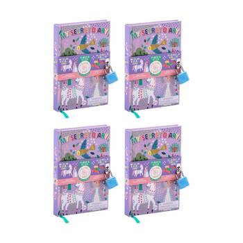 4PK Floss & Rock My Secret Scented Lock Key Diary Fairy Tale 15x10cm 3y+