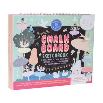 Floss & Rock Chalk Board Sketchbook Enchanted Kids Activity 3y+ 18x21cm