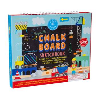 Floss & Rock Chalkboard Sketchbook Wipeable Construction Theme Activity 3y+