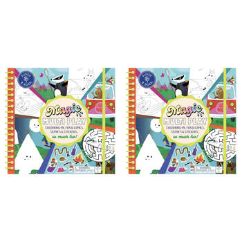 2PK Floss & Rock Water Magic Multiplay Adventure Activity Book Reusable 3y+