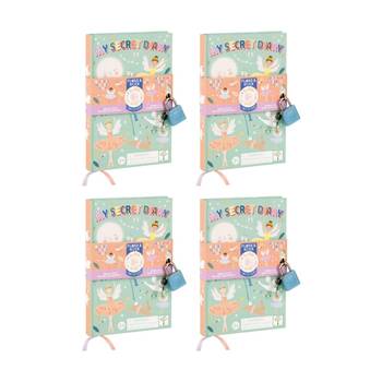 4PK Floss & Rock My Secret Scented Lock Key Diary Enchanted 15x10cm 3y+