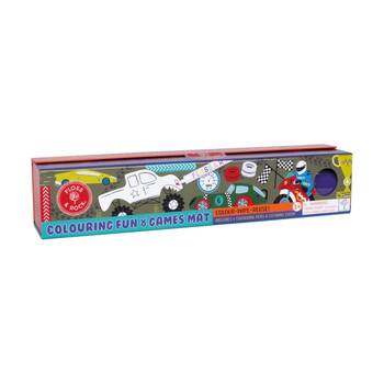 Floss & Rock Activity Mat Cars Reusable Colouring Fun & Games Set 3y+