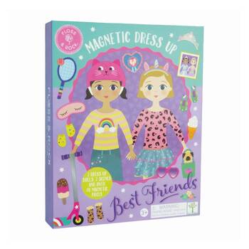 Floss & Rock Magnetic Dress Up Best Friends 70+ Pieces Fold-Out Kids 3y+