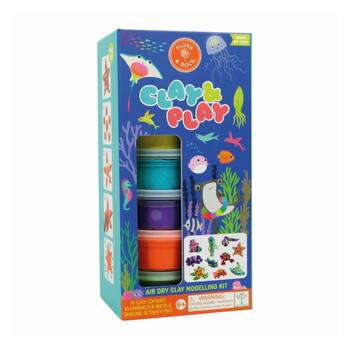 21pc Floss & Rock Clay & Play Ocean Craft Kit 10 Colours Idea Cards 6y+