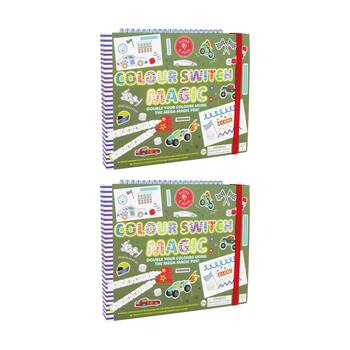 2PK Floss & Rock Colour Changing Switch Magic Cars Activity Book Kids 3y+