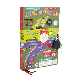 Floss & Rock My Secret Scented Diary Cars Padlock Key Sticker Sheet Kids 3y+