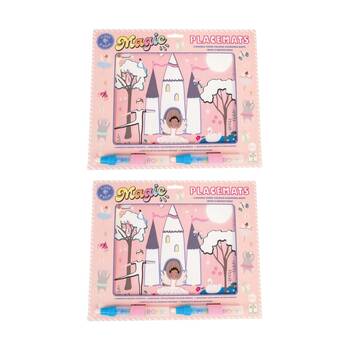 2PK Floss & Rock Magic Water Mats Enchanted Reusable Painting Set 18m+ 30x23cm