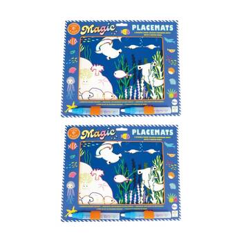 2PK Floss & Rock Magic Water Mats Ocean Reusable Mess-Free Painting 18m+