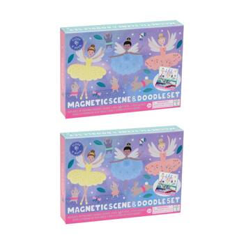 2PK Floss & Rock Kids 3y+ Magnetic Scene And Doodle Drawing Set Enchanted