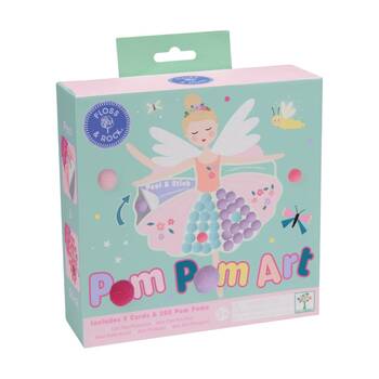 Floss & Rock Kids 3y+ Pom Pom Art Peel And Stick Craft Kit Enchanted