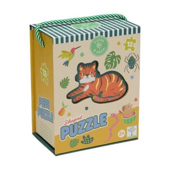 12pc Floss & Rock Kids 2y+ Shaped Jigsaw Puzzle Activity Game Jungle