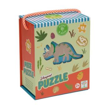 12pc Floss & Rock Kids 2y+ Shaped Jigsaw Puzzle Activity Game Dinosaur