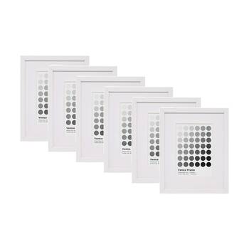 6PK Braz Venice Image Photo Document Display Frame 20x25cm White