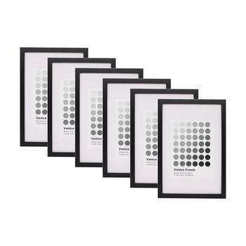 6PK Braz Venice Image Photo Document Display Frame 20x30cm Black