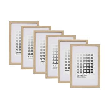 6PK Braz Venice Image Photo Document Display Frame 20x30cm Beech