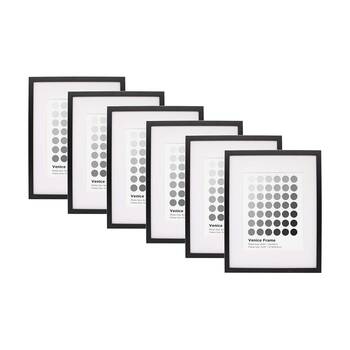 6PK Braz Venice Image Photo Document Display Frame 27.9x35.6cm Black