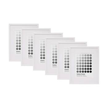 6PK Braz Venice Image Photo Document Display Frame 27.9x35.6cm White