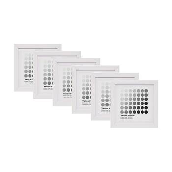 6PK Braz Venice Image Photo Document Display Frame 15x15cm White