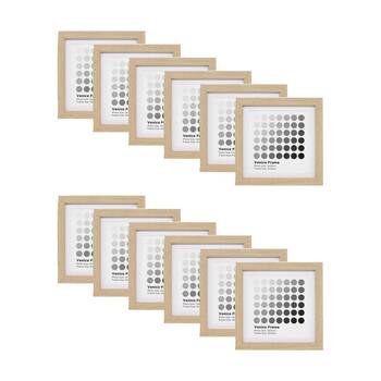 12PK Braz Venice Image Photo Document Display Frame 15x15cm Beech