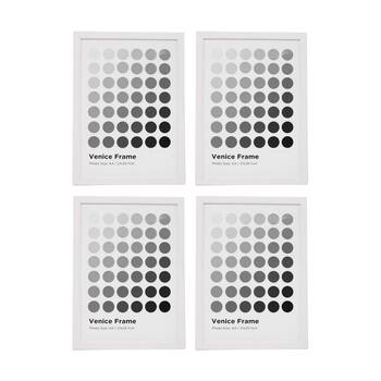 4PK Braz A4 Venice Image Photo Document Display Frame 29.7x21cm White