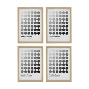 4PK Braz A4 Venice Image Photo Document Display Frame 29.7x21cm Beech