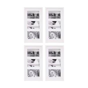 4PK Braz Venice Collage Image Photo Document Display Frame 8x16 Inches White