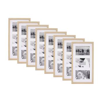 8PK Braz Venice Collage Image Photo Document Display Frame 8x16 Inches Beech