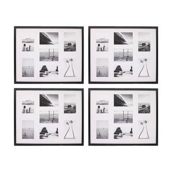 4PK Braz Venice Collage Image Photo Document Display Frame 40x50cm Black