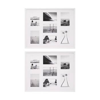 2PK Braz Venice Collage Image Photo Document Display Frame 40x50cm White