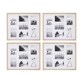4PK Braz Venice Collage Image Photo Document Display Frame 40x50cm Beech