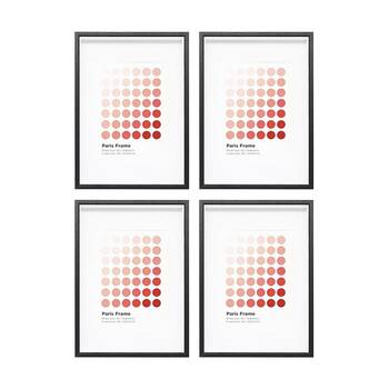 4PK Braz A4 Paris Image Photo Document Display Frame 29.7x21cm Black