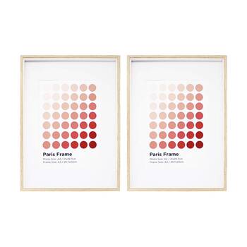 2PK Braz A3 Paris Image Photo Document Display Frame 29.7x42cm Beech