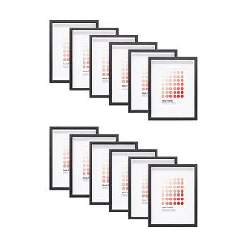 12PK Braz Paris Image Photo Document Display Frame 15x20cm Black