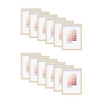 12PK Braz Paris Image Photo Document Display Frame 15x20cm Beech