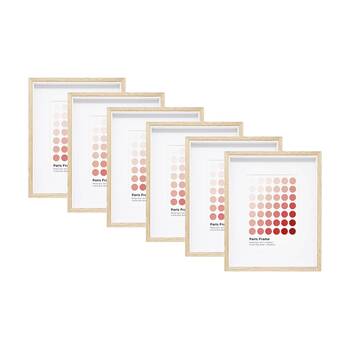 6PK Braz Paris Image Photo Document Display Frame 20x25cm Beech