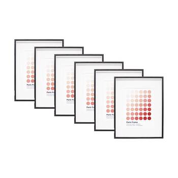 6PK Braz Paris Image Photo Document Display Frame 27.9x35.6cm Black