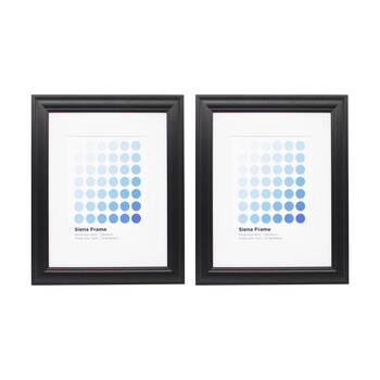 2PK Braz Siena Image Photo Document Display Frame 27.9x35.6cm Black