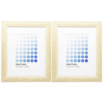 2PK Braz Siena Image Photo Document Display Frame 27.9x35.6cm Beech