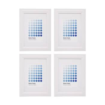 4PK Braz A4 Siena Image Photo Document Display Frame 29.7x21cm White